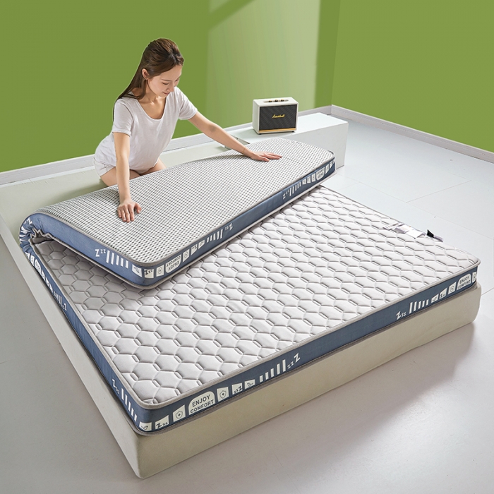 91家纺网 家纺一手货源 找家纺 帛奴家纺 2023新款A类乳胶抗菌记忆棉海绵床垫 元气灰