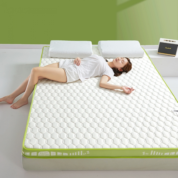91家纺网 家纺一手货源 找家纺 帛奴家纺 2023新款A类乳胶抗菌记忆棉海绵床垫 元气绿