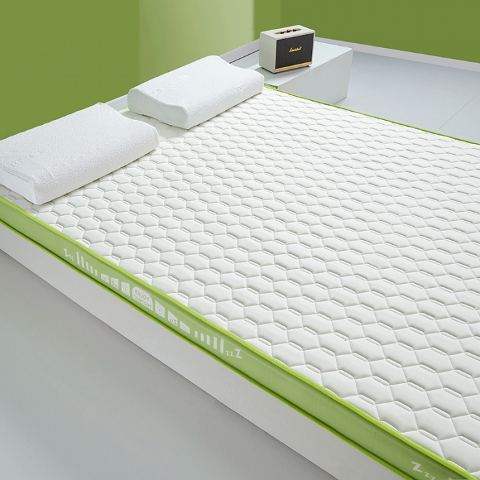 91家纺网 家纺一手货源 找家纺 帛奴家纺 2023新款A类乳胶抗菌记忆棉海绵床垫 元气绿