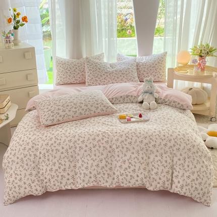 妖妖家纺 2024新款超柔软糯水洗云朵棉印花四季款四件套 后花园