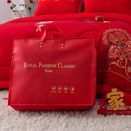 91家纺网 家纺一手货源 找家纺 卓缦 2024新款婚庆被豆豆毯毛毯婚庆喜被婚庆豆豆被子 吾家有喜