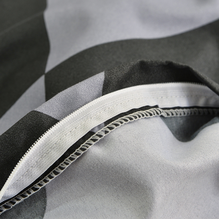 91家纺网 家纺一手货源 找家纺 柏钧家纺 2023新款芦荟棉85克床笠款四件套 格韵灰