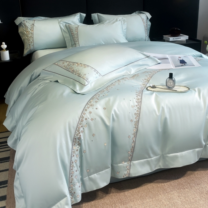 91家纺网 家纺一手货源 找家纺 （总）品家居 2025新款长绒棉四件套-香风徐来