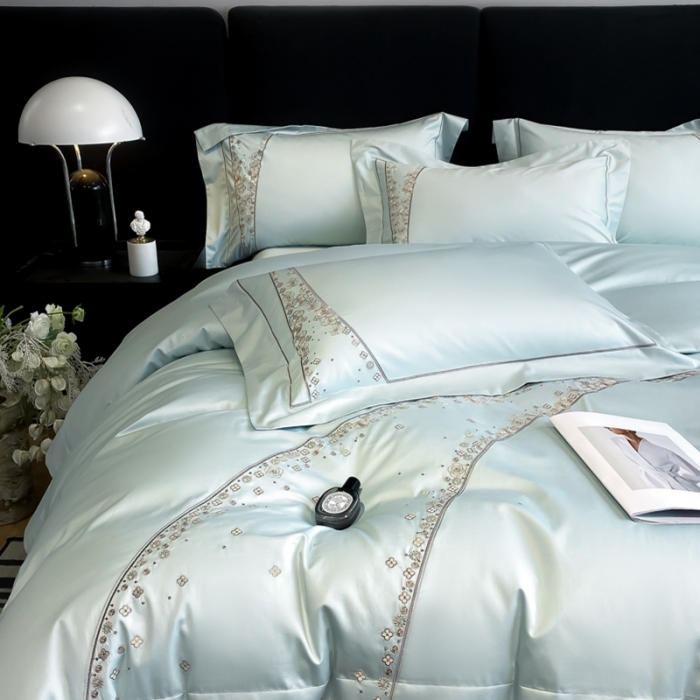 91家纺网 家纺一手货源 找家纺 （总）品家居 2025新款长绒棉四件套-香风徐来