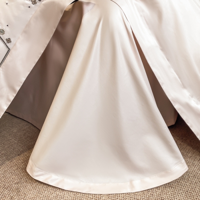 91家纺网 家纺一手货源 找家纺 品家居 2025新款长绒棉四件套-香风徐来 粉玉