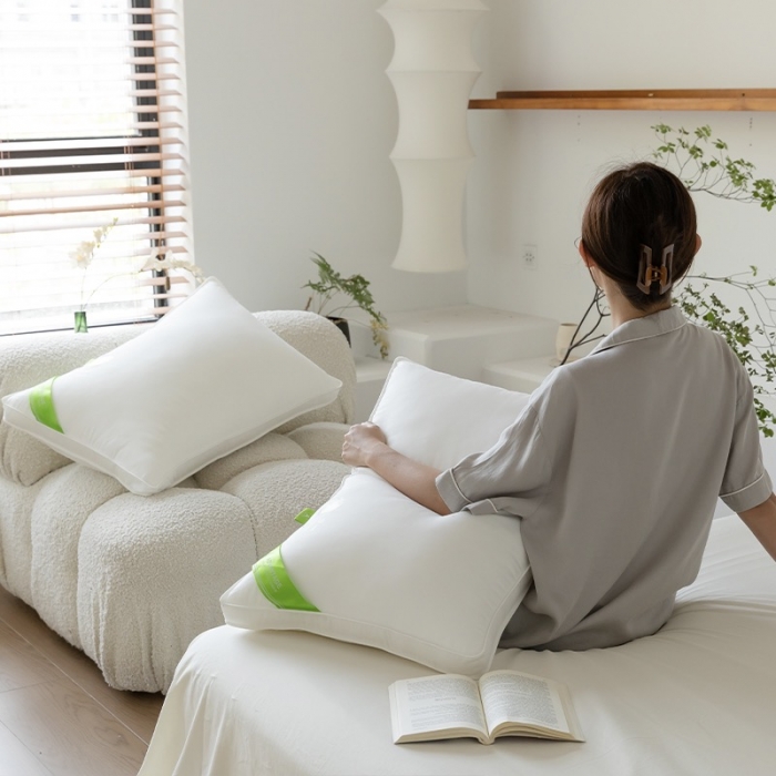 91家纺网 家纺一手货源 找家纺 拾光枕芯 2023新款A+杜邦双向酒店纤维护颈枕 立体高枕