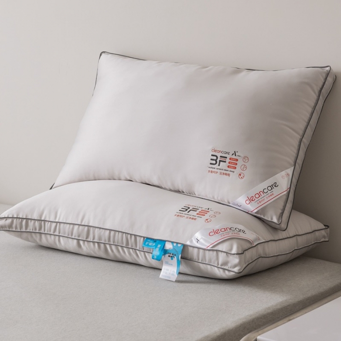 91家纺网 家纺一手货源 找家纺 拾光 2023新款三防单边羽丝枕 灰