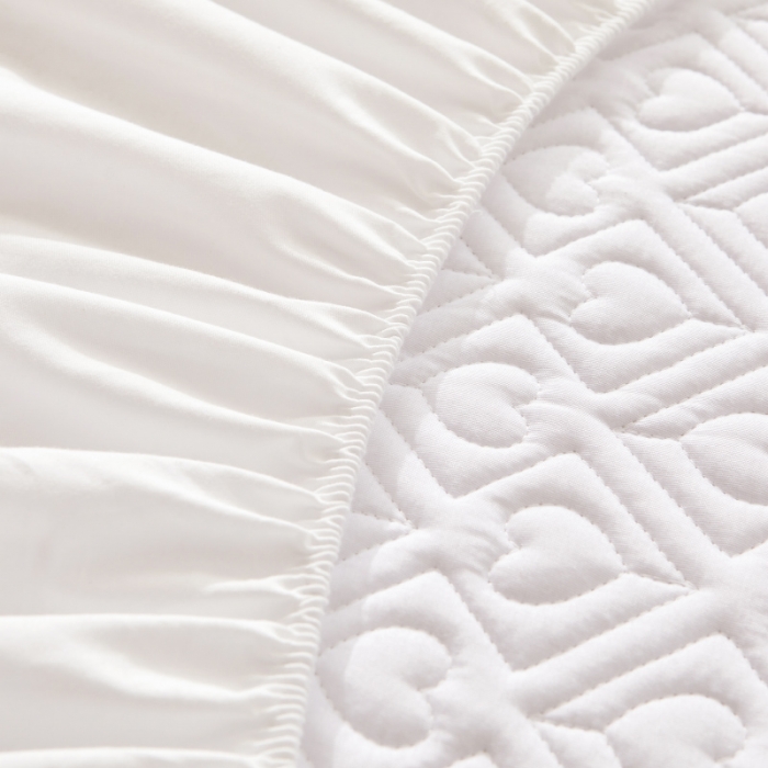 91家纺网 家纺一手货源 找家纺 宜凡 2023新款全棉印花床笠三件套 简白