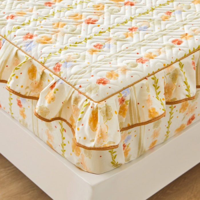 91家纺网 家纺一手货源 找家纺 宜凡 2023新款全棉印花床笠三件套 露西