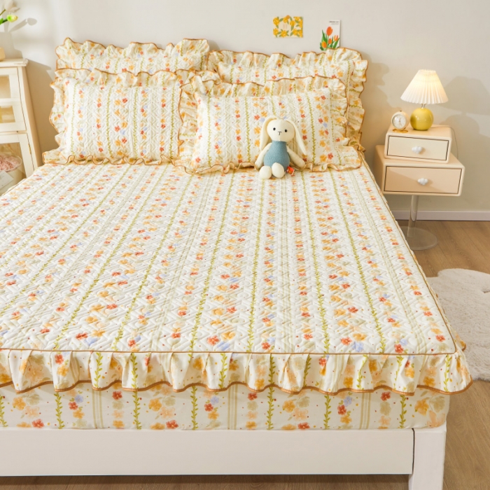 91家纺网 家纺一手货源 找家纺 宜凡 2023新款全棉印花床笠三件套 露西