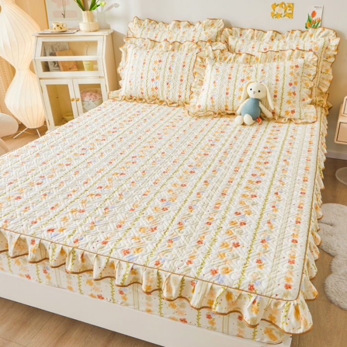 91家纺网 家纺一手货源 找家纺 宜凡 2023新款全棉印花床笠三件套 露西