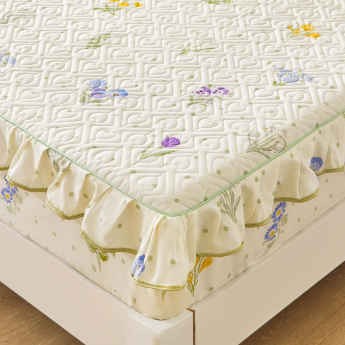 91家纺网 家纺一手货源 找家纺 宜凡 2023新款全棉印花床笠三件套 蔷薇