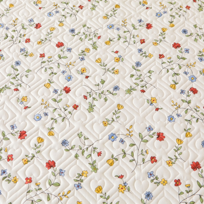 91家纺网 家纺一手货源 找家纺 宜凡 2023新款全棉印花床笠三件套 夏沫