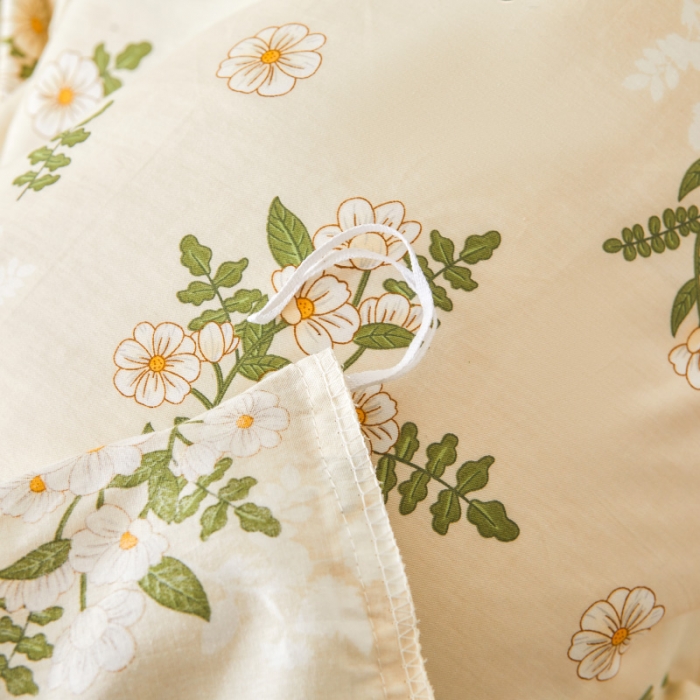 91家纺网 家纺一手货源 找家纺 宜凡 2023新款全棉印花床笠四件套 人间四月