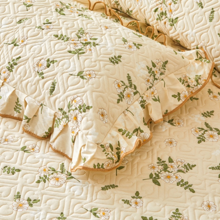 91家纺网 家纺一手货源 找家纺 宜凡 2023新款全棉印花床笠四件套 人间四月