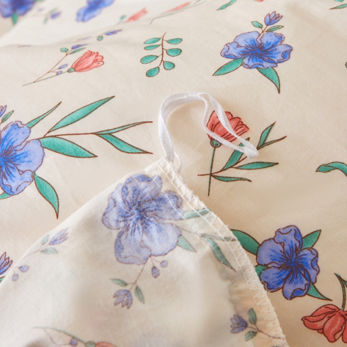 91家纺网 家纺一手货源 找家纺 宜凡 2023新款全棉印花床笠四件套 茵漫