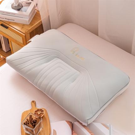 雅布 2023新款夏季凉感枕芯冰丝枕头助睡眠护颈椎枕 灰绿色