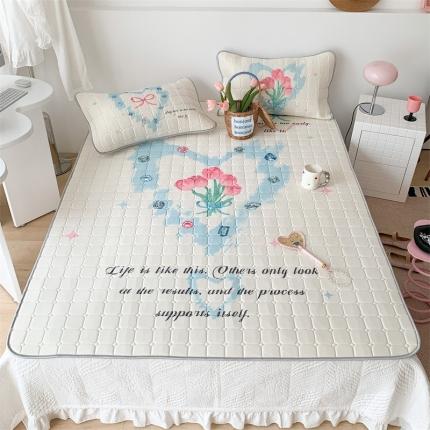 昔可 2023新款方块绗缝乳胶凉席花花系列 钻石郁金香