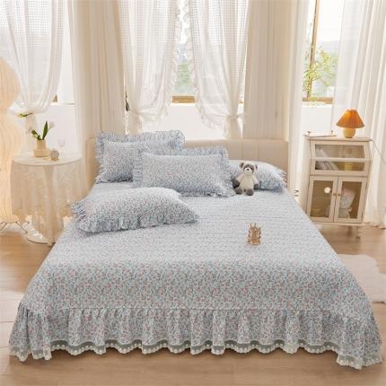 91家纺网 家纺一手货源 找家纺 （总）宜凡 2023新款全棉韩版蕾丝花边床盖三件套系列
