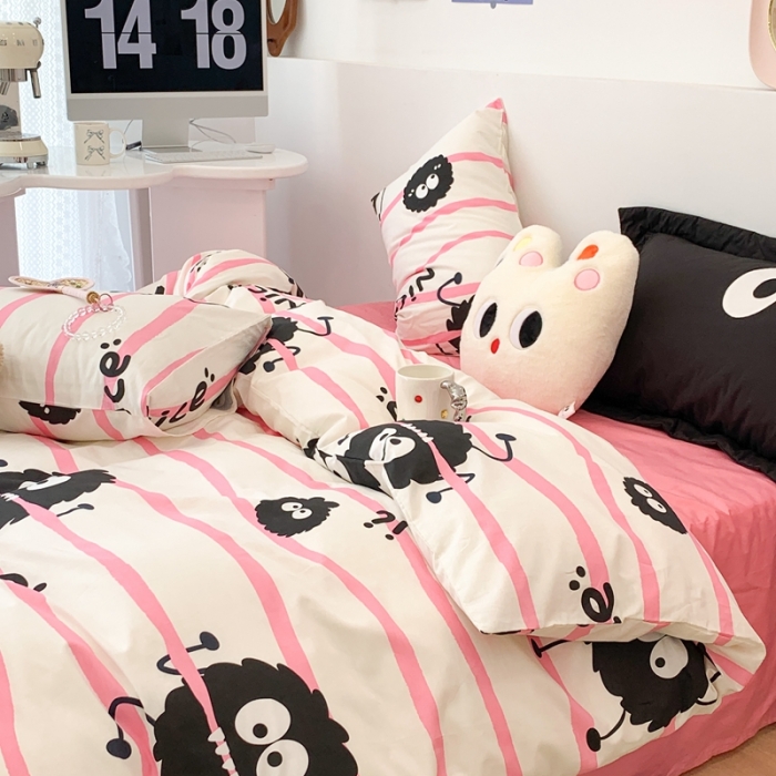 91家纺网 家纺一手货源 找家纺 昔可 2023新款全棉四件套 小黑豆