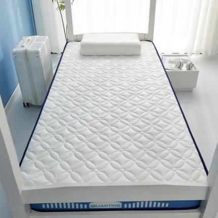 91家纺网 家纺一手货源 找家纺 祁恋婷 2023新款A类牛奶丝乳胶抗压学生床垫【床垫遮盖物】 四叶-海因蓝