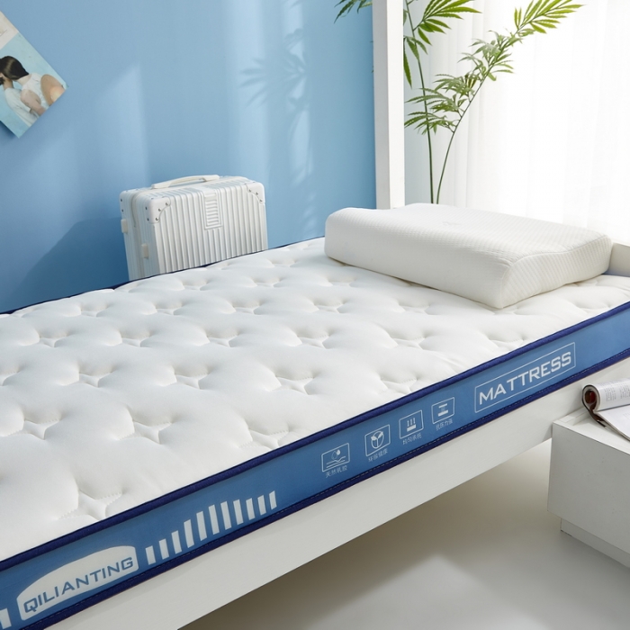 91家纺网 家纺一手货源 找家纺 祁恋婷 2023新款A类牛奶丝乳胶抗压学生床垫【床垫遮盖物】 繁星-海因蓝