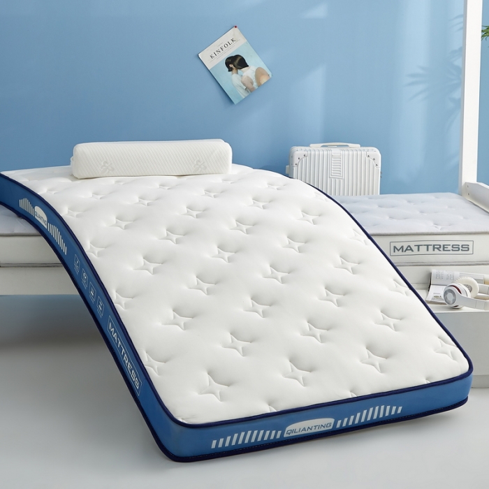 91家纺网 家纺一手货源 找家纺 祁恋婷 2023新款A类牛奶丝乳胶抗压学生床垫【床垫遮盖物】 繁星-海因蓝