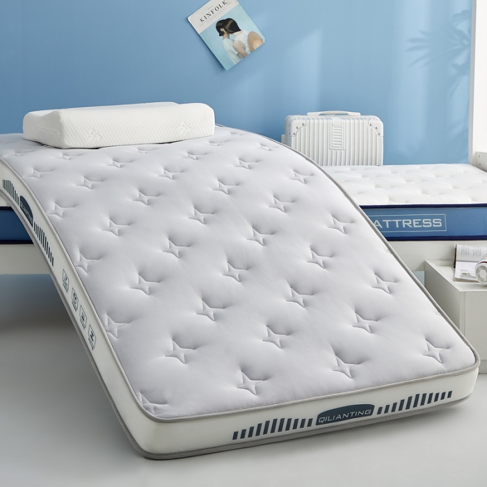 91家纺网 家纺一手货源 找家纺 祁恋婷 2023新款A类牛奶丝乳胶抗压学生床垫【床垫遮盖物】 繁星-烟墨灰