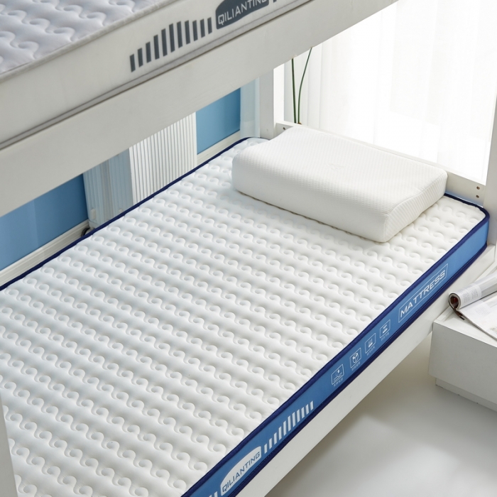 91家纺网 家纺一手货源 找家纺 祁恋婷 2023新款A类牛奶丝乳胶抗压学生床垫【床垫遮盖物】 水波-海因蓝