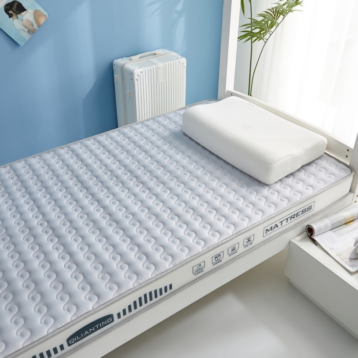 91家纺网 家纺一手货源 找家纺 祁恋婷 2023新款A类牛奶丝乳胶抗压学生床垫【床垫遮盖物】 水波-烟墨灰