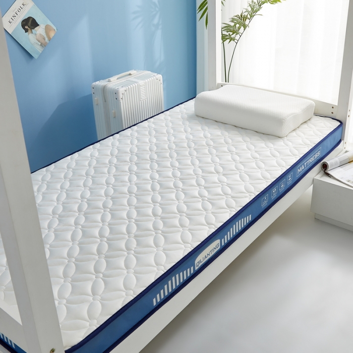 91家纺网 家纺一手货源 找家纺 祁恋婷 2023新款A类牛奶丝乳胶抗压学生床垫【床垫遮盖物】 四叶-海因蓝