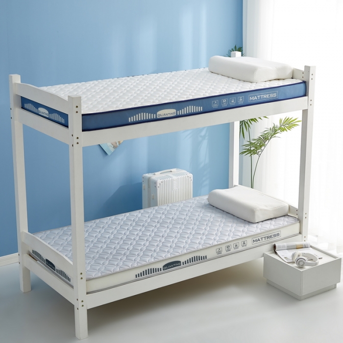 91家纺网 家纺一手货源 找家纺 祁恋婷 2023新款A类牛奶丝乳胶抗压学生床垫【床垫遮盖物】 四叶-烟墨灰