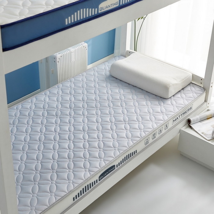 91家纺网 家纺一手货源 找家纺 祁恋婷 2023新款A类牛奶丝乳胶抗压学生床垫【床垫遮盖物】 四叶-烟墨灰