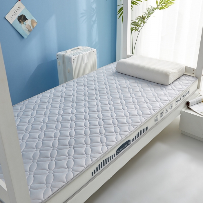 91家纺网 家纺一手货源 找家纺 祁恋婷 2023新款A类牛奶丝乳胶抗压学生床垫【床垫遮盖物】 四叶-烟墨灰