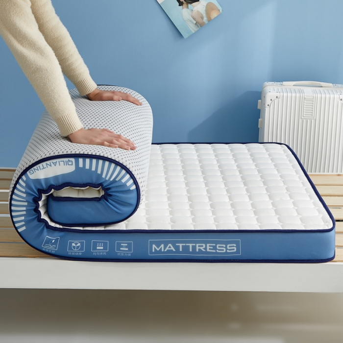 91家纺网 家纺一手货源 找家纺 （总）祁恋婷 2023新款A类牛奶丝乳胶抗压学生床垫【床垫遮盖物】