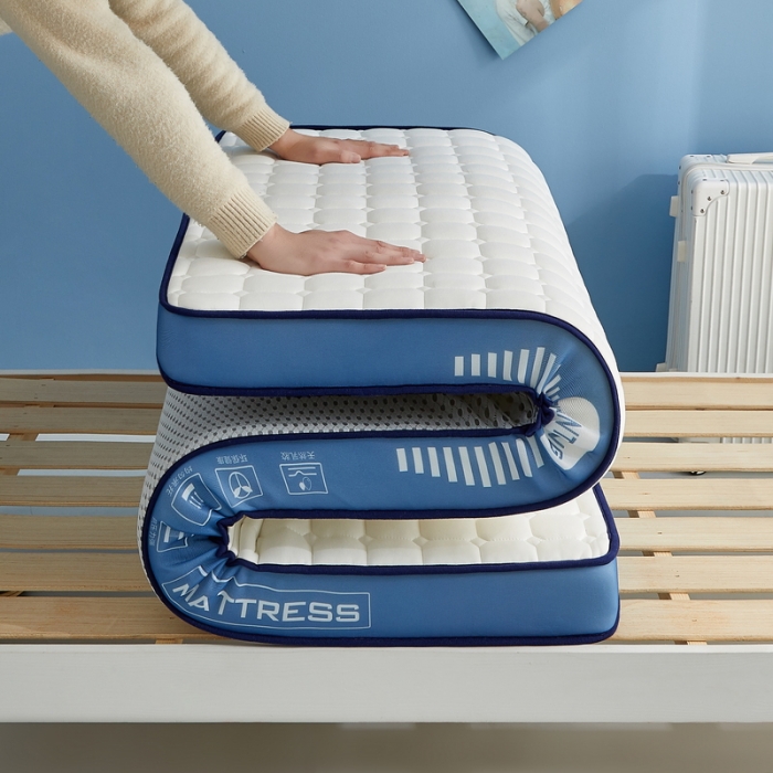 91家纺网 家纺一手货源 找家纺 （总）祁恋婷 2023新款A类牛奶丝乳胶抗压学生床垫【床垫遮盖物】