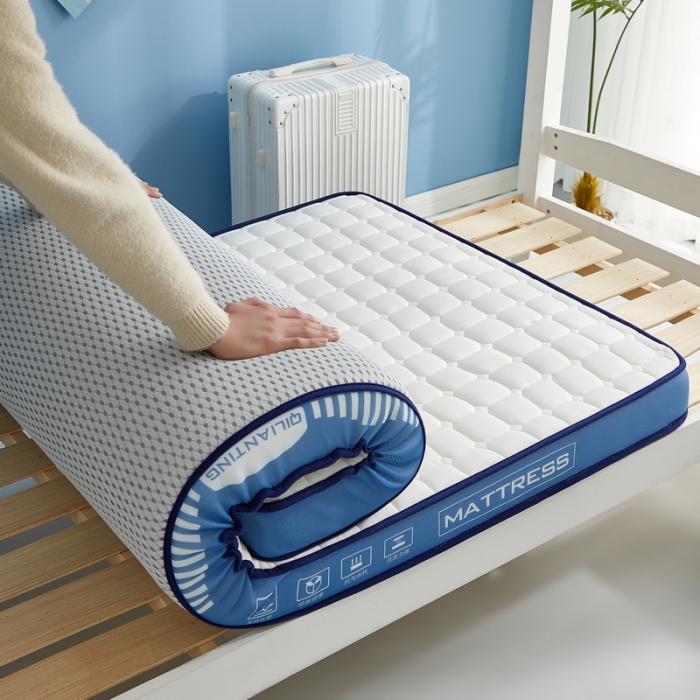 91家纺网 家纺一手货源 找家纺 （总）祁恋婷 2023新款A类牛奶丝乳胶抗压学生床垫【床垫遮盖物】