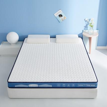 91家纺网 家纺一手货源 找家纺 祁恋婷 2023新款A类牛奶丝乳胶记忆棉床垫【床垫遮盖物】 水波-海因蓝