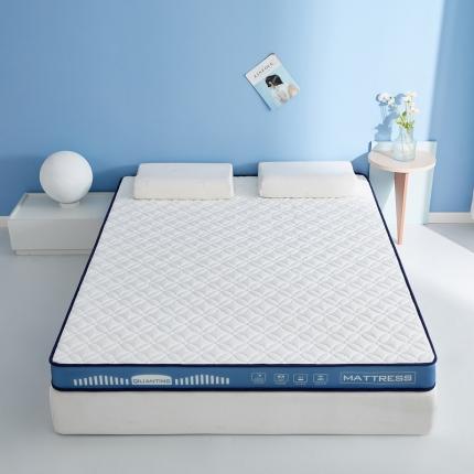 91家纺网 家纺一手货源 找家纺 祁恋婷 2023新款A类牛奶丝乳胶记忆棉床垫【床垫遮盖物】 四叶-海因蓝