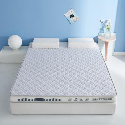 91家纺网 家纺一手货源 找家纺 祁恋婷 2023新款A类牛奶丝乳胶记忆棉床垫【床垫遮盖物】 四叶-烟墨灰