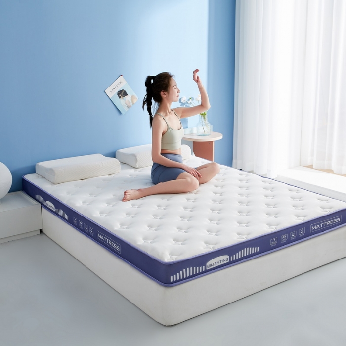 91家纺网 家纺一手货源 找家纺 祁恋婷 2023新款A类牛奶丝乳胶记忆棉床垫【床垫遮盖物】 繁星-凝夜紫