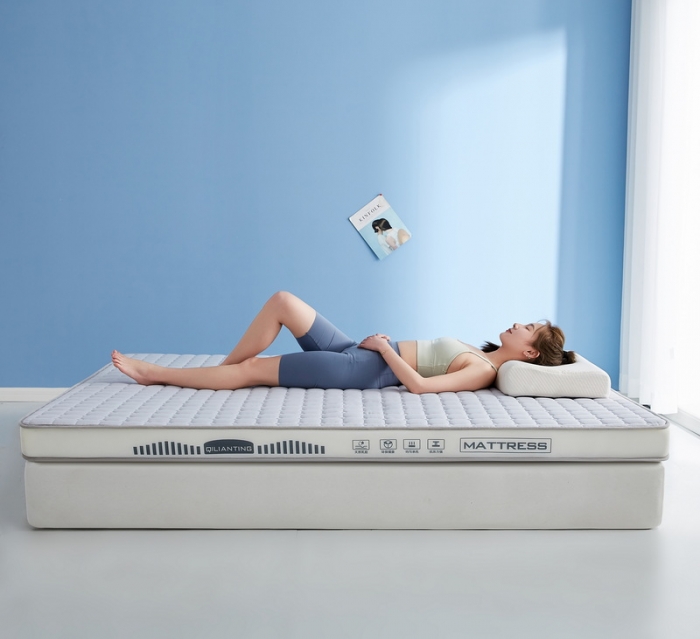 91家纺网 家纺一手货源 找家纺 祁恋婷 2023新款A类牛奶丝乳胶记忆棉床垫【床垫遮盖物】 几何-烟墨灰