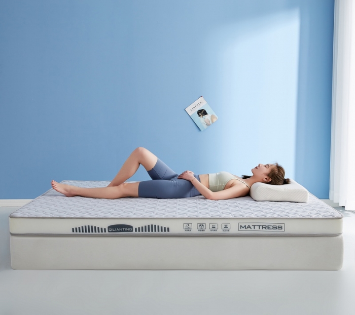 91家纺网 家纺一手货源 找家纺 祁恋婷 2023新款A类牛奶丝乳胶记忆棉床垫【床垫遮盖物】 四叶-烟墨灰