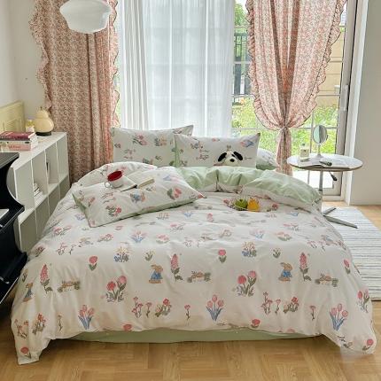 91家纺网 家纺一手货源 找家纺 (总) 雅居纺 2023新款13070全棉印花四件套