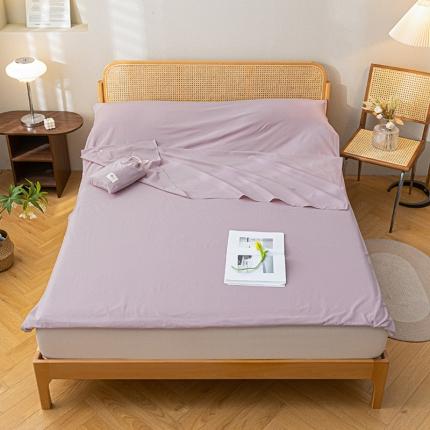 91家纺网 家纺一手货源 找家纺 眠帛家居 2023新款A类亲肤水洗棉隔脏睡袋 浅紫