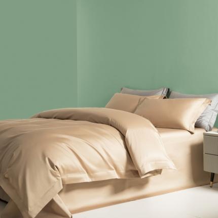 艾佳 2025新款50s长绒棉纯色四件套 米驼