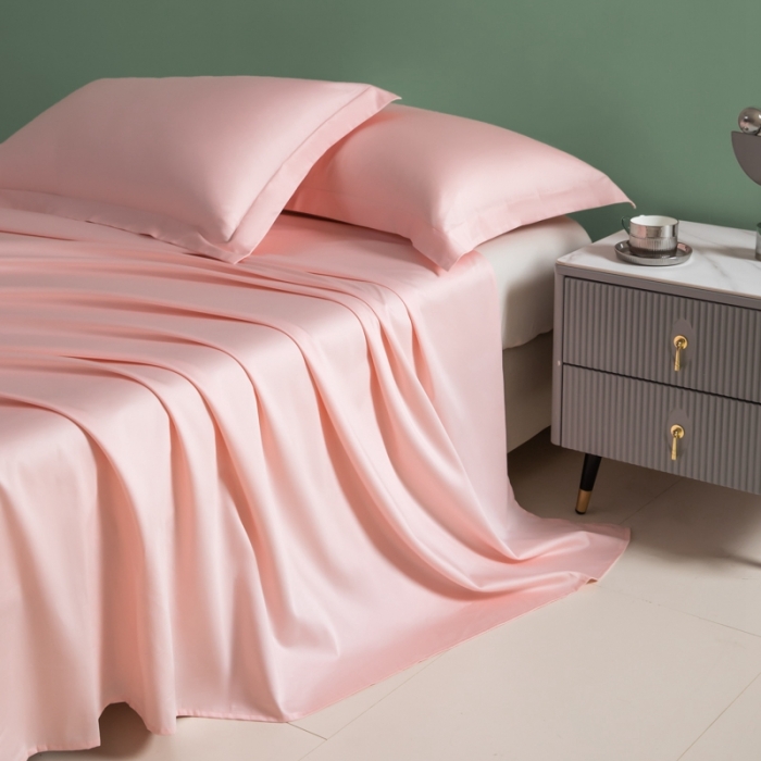 91家纺网 家纺一手货源 找家纺 艾佳 2025新款50s长绒棉纯色单品枕套 珊瑚玉