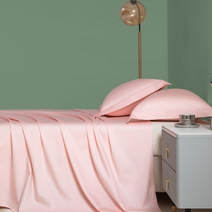 91家纺网 家纺一手货源 找家纺 艾佳 2025新款50s长绒棉纯色单品枕套 珊瑚玉