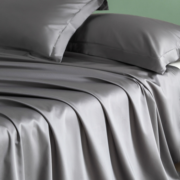 91家纺网 家纺一手货源 找家纺 艾佳 2025新款50s长绒棉纯色单品枕套 深灰