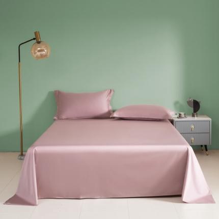 91家纺网 家纺一手货源 找家纺 艾佳 2025新款50s长绒棉纯色单品床单 豆沙